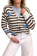 Susymix- Cardigan righe e cuori