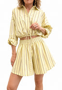 Vicolo - Coorde in cotone camicia + shorts a farfalla