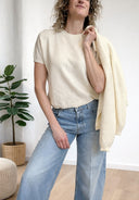 Vicolo - Twinset cardigan traforato+t-shirt traforata