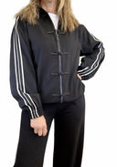 Susymix- Felpa bande bottoni alamaro