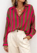 Vicolo - Camicia in viscosa a righe