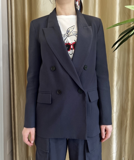 giacca doppio petto vicolo blu