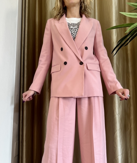 giacca doppio petto vicolo rosa