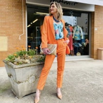 pantalone vicolo sigaretta arancio
