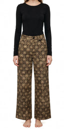 Vicolo - Pantalone palazzo fantasia damascata