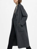 Vicolo - Cappotto doppiopetto handmade con panno 50% in lana