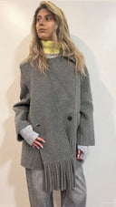 Cappotto lana con sciarpa