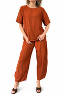 Miamor - Cordinato casacca e pantalone misto lino