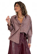 Vicolo - Camicia quadretti over con top
