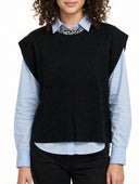 Susymix- Gilet in maglia con applicazioni gioiello al collo