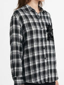 Susymix- Camicia over a quadri con tasca in paillettes