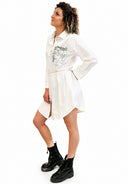 Susymix- Abitino camicia con tasca in paillettes