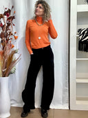 Pantalone velluto gamba ampia