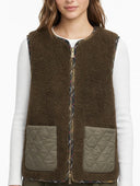Vicolo - Gilet in teddy con tasche trapuntate