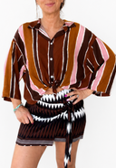 Susymix- Camicia in viscosa a righe
