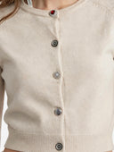 Susymix- Cardigan in maglia con bottoni gioiello