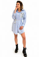 Susymix- Abitino camicia con tasca in paillettes