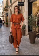Miamor - Cordinato casacca e pantalone misto lino
