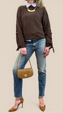 Maglia con lacci alla manica