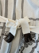 Vicolo - Spolverino in maglia jaquard con cintura