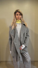 Cappotto lana con sciarpa