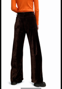 Pantalone velluto gamba ampia