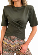 Vicolo - T- shirt incrociata con spalline