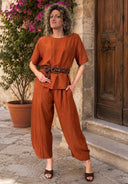 Miamor - Cordinato casacca e pantalone misto lino