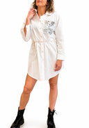 Susymix- Abitino camicia con tasca in paillettes