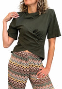 Vicolo - T- shirt incrociata con spalline