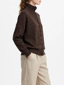 Vicolo - Cardigan collo alto in lana e cashmere