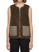Vicolo - Gilet in teddy con tasche trapuntate