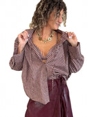 Vicolo - Camicia quadretti over con top