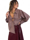 Vicolo - Camicia quadretti over con top