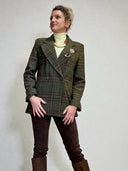 Blazer doppiopetto check - verde bosco