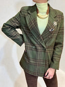 Blazer doppiopetto check - verde bosco