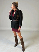 Blazer in lana bouclé con cintura - Vicolo