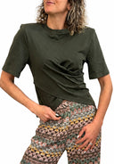Vicolo - T- shirt incrociata con spalline