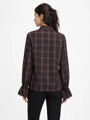 Vicolo - Camicia a quadri con rouches