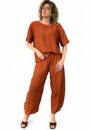 Miamor - Cordinato casacca e pantalone misto lino