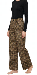 Vicolo - Pantalone palazzo fantasia damascata