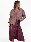 Vicolo - Camicia quadretti over con top