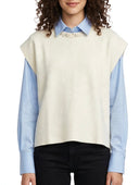 Susymix- Gilet in maglia con applicazioni gioiello al collo