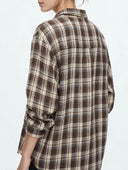 Susymix- Camicia over a quadri con tasca in paillettes