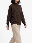 Vicolo - Cardigan collo alto in lana e cashmere