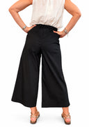 Susymix- Pantalone crop in cotone con elastico