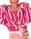 Vicolo - Camicia in viscosa a righe