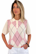 Vicolo- Polo in viscosa rombi