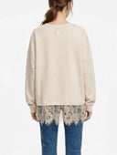Please - Felpa con inserto in pizzo