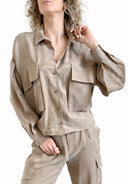 Vicolo - Camicia safari in viscosa